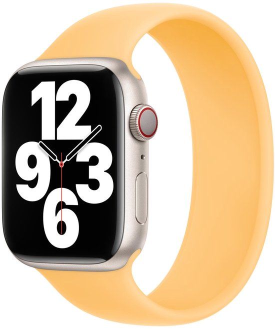 Apple Siliconen solobandje voor de Apple Watch | 38/40/41/42 mm - Maat 3 - Sunglow