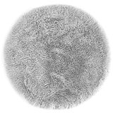 andiamo Alpa kunstbont tapijt gezellig hoogpolig bonttapijt 35 mm poolhoogte zacht en pluizig zilver 80 cm rond