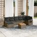 Maison Exclusive - Ensemble de meubles de jardin 8 pièces avec canapé et coussins, gris, en polyrotin