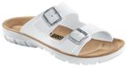 Birkenstock Classic Bilbao, sandales unies pour adultes, en Birko-Flor, couleur blanche, taille 45 EU, largeur standard