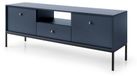 3E 3xE living.com 3xE living Meuble TV 154 cm, bleu marine, poignée noire