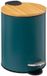 Eazy Living Poubelle 3 L avec couvercle en bambou - Couleur pétrole, fermeture silencieuse