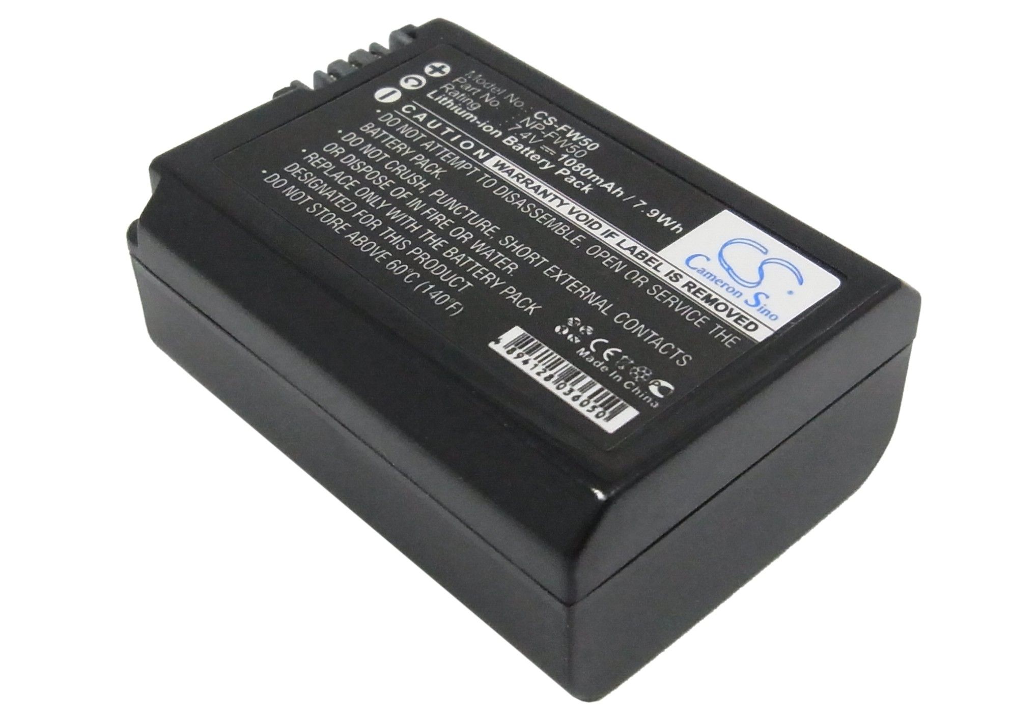 Cameron Sino 7.4V, Li-ion, 1080mAh CS-FW50 Camera Battery