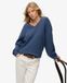 Superdry Femme Pull Col V OverTaille Blue Taille: 44