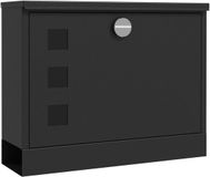 Homcom Wandbrievenbus met krantenvak B80-015V00 Zwart Metaal