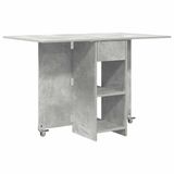 vidaXL Eettafel 115 x 70 x 75 cm Bewerkt hout Betongrijs Rechthoekig