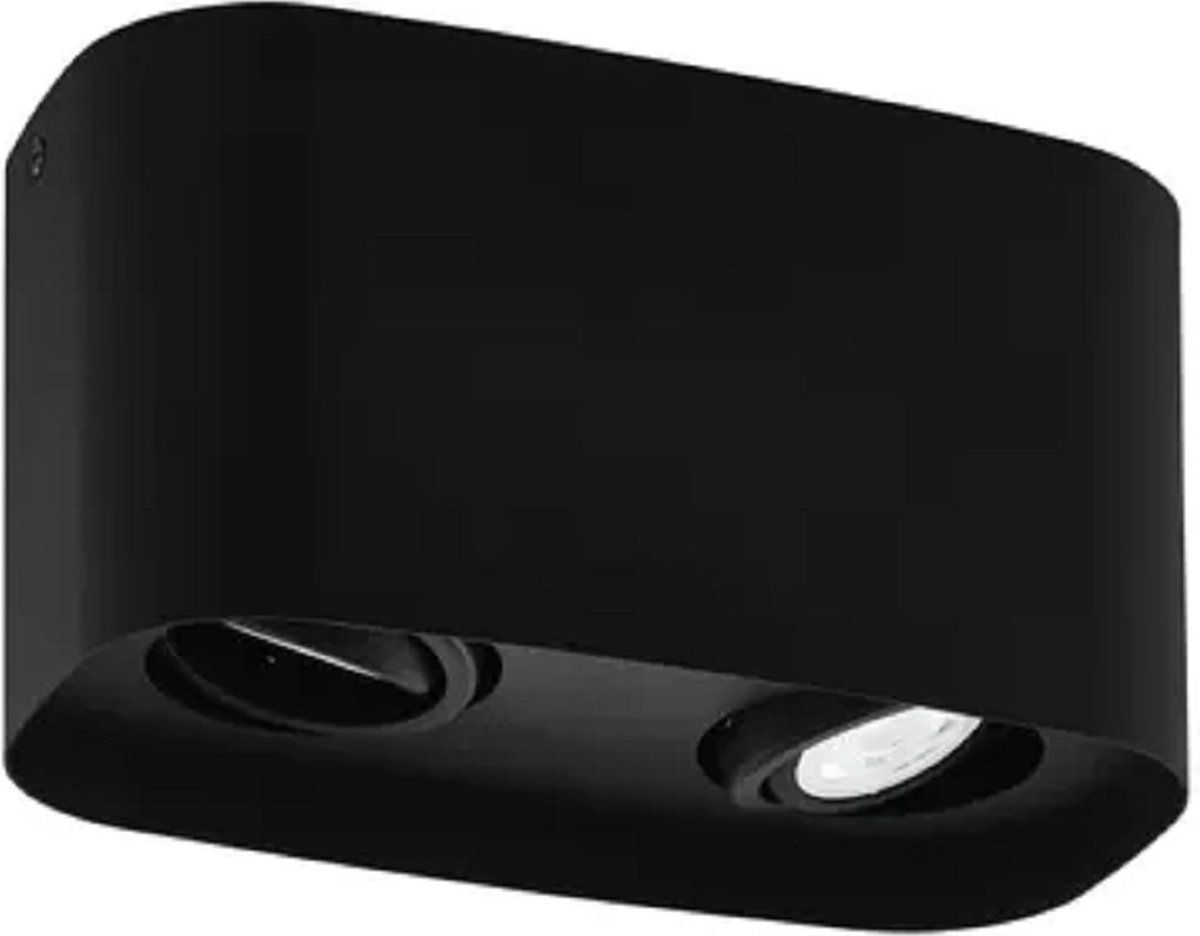 EGLO Connect Caminalis Plafondlamp - Zigbee - 2 x GU10 RGB - Zwart - Staal