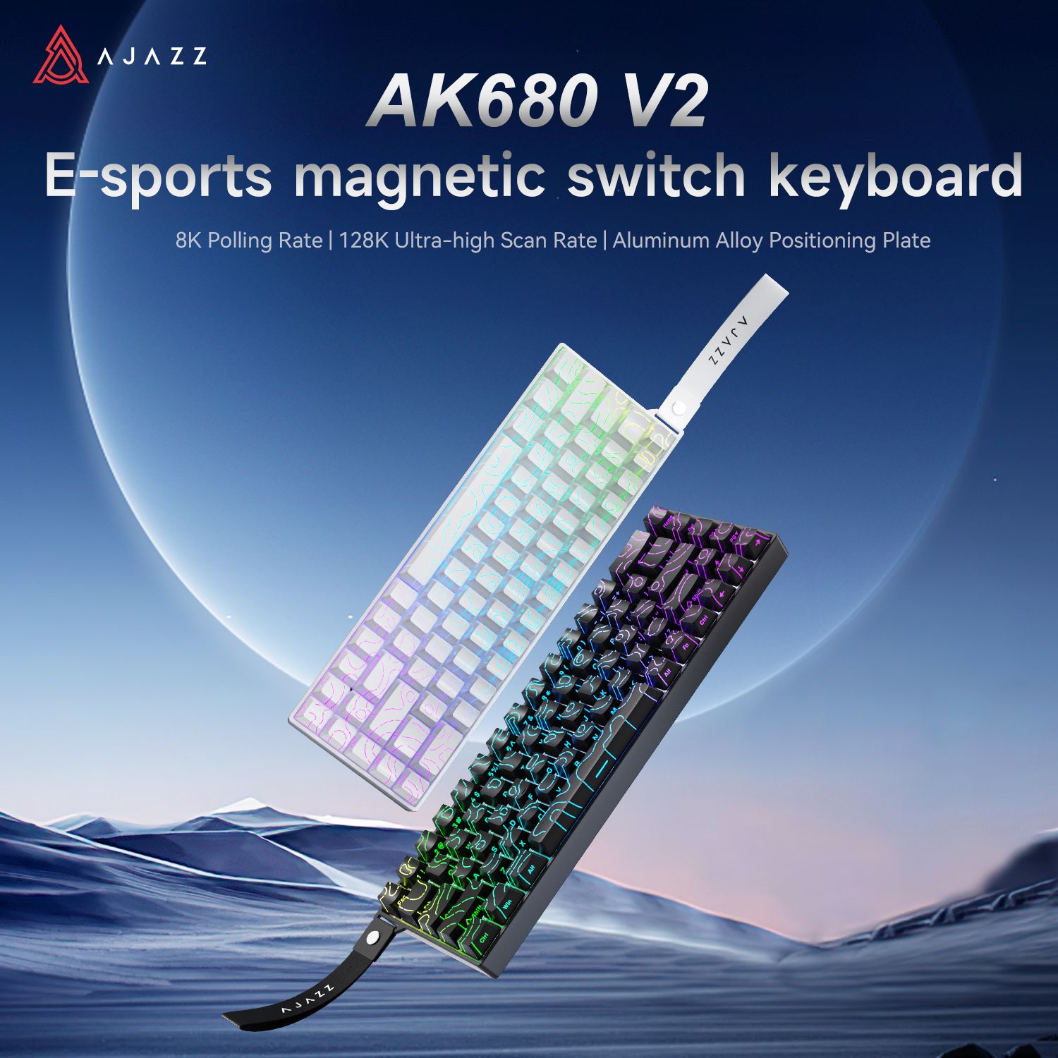 AJAZZ AK680 V2 68% bedraad RGB-gamingtoetsenbord
