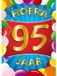 Bellatio Decorations Verjaardag deurposter - 95 jaar - multi - 59 x 84 cm - feestartikelen