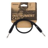 D'Addario Gitaar Patchkabel 1 ft Straight, 1-Pack