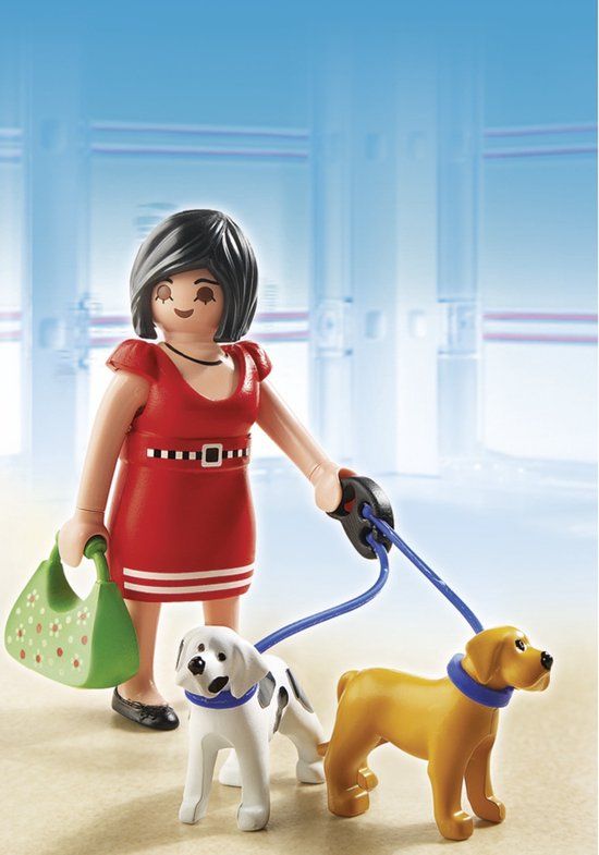PLAYMOBIL Vrouw met puppy's / Femme avec chiots