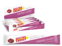 Dextro Energy Energie Gums - Cassis + Caffeine Energie Bar - Vegan Energie Reep - 8 porties (8 x 45 gram )