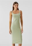Urban Classics Basic Lange Katoenen Jersey Jurk Dames - Groen - M