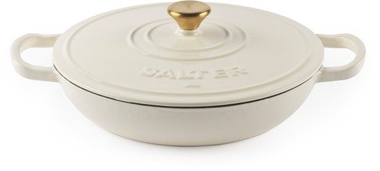 Salter Chester 30cm Dutch Oven - Crème - Gietijzeren Braadpan - 2.8L