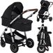 Lionelo Amber 2-in-1 Combi Kinderwagen met Reiswieg & Wandelwagen