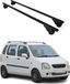 Omac Barres de toit pour Opel Agila I II 2000-2014 – Tüv / Din 75302:2019 – Antivol inclus – Charge max 75 kg – 2 barres noir