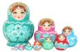 Merkloos Set van 10 Traditionele Russische Matriochka Poppen