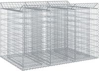 vidaXL Gabionen-verhoging voor planten, 2 stuks, 150 x 100 x 100 cm, verzinkt staal