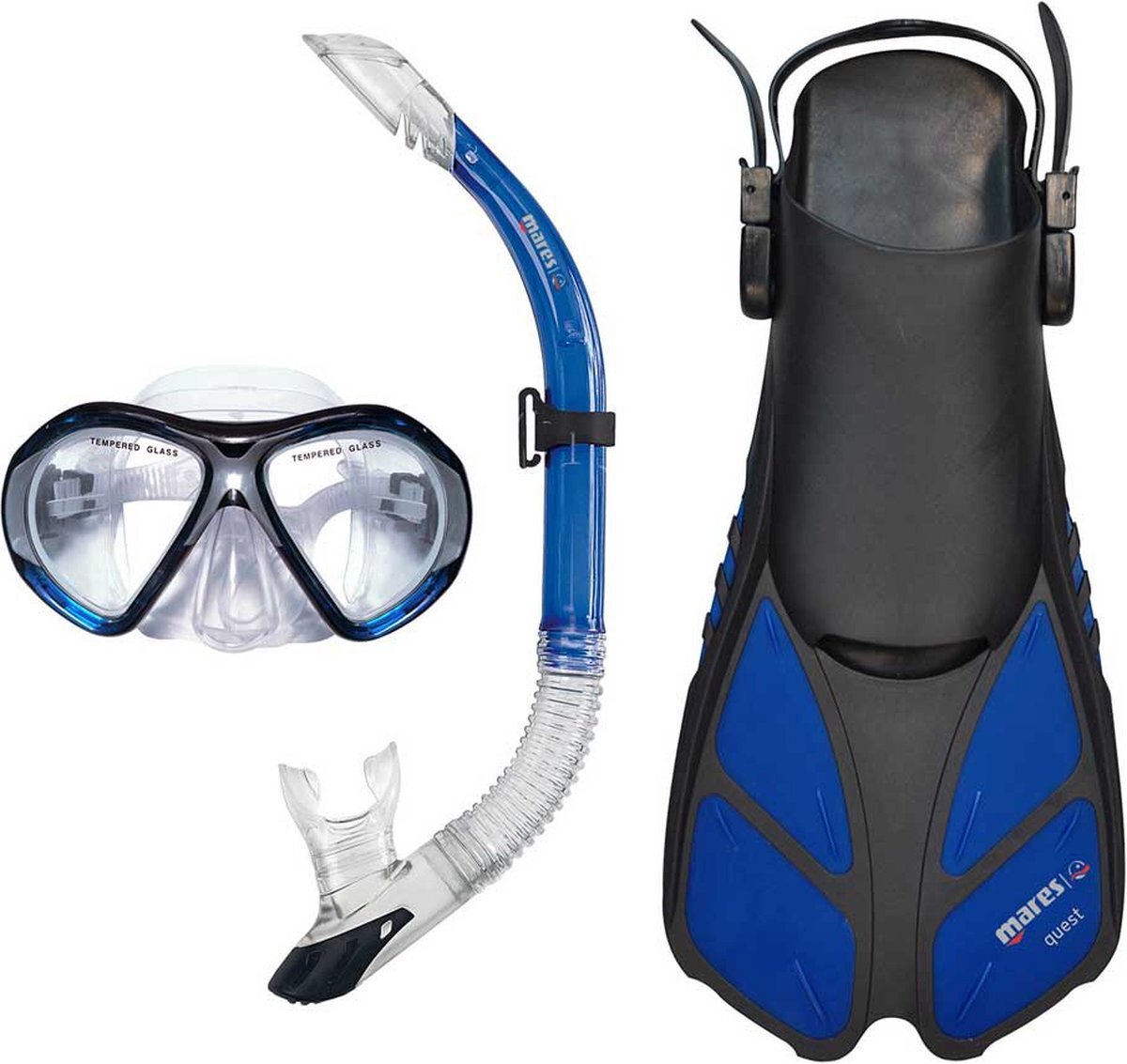 Mares Quest snorkelset blauw L/XL