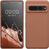 kwmobile telefoonhoesje geschikt voor Google Pixel 7 Pro - Hoesje met siliconen coating - Smartphone case in Mokka