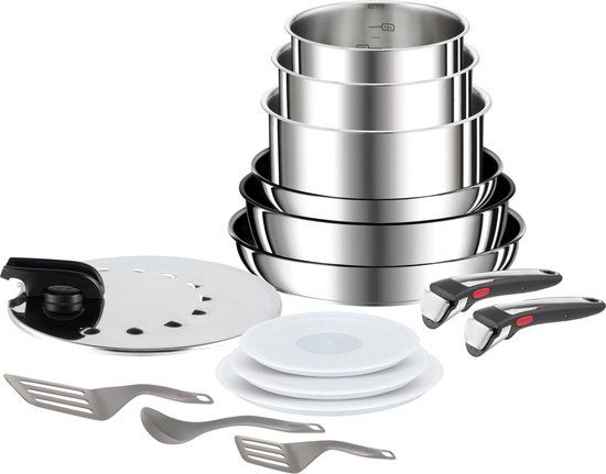 Tefal Ingenio Preference 15-delige Pannenset - RVS - Inductie