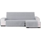 ECOMMERC3 Elastische bankhoes voor chaise longue, extra rechts - bankovertrek chaise long, grijs, met verstelbare elastieken, compatibel met hoekbanken links of rechts