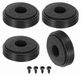 Merkloos Luidsprekervoetjes luidsprekerisolatie isolatievoetjes - 47 mm x 15 mm - Zwart - Set van 4