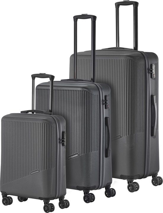 Travelite Bali 4W Trolley L / M / S Anthrazit Antraciet 77cm