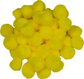 Merkloos Moebius Creativ Pompons - 130x - Geel - 10 mm - Polypropyleen - Hobby/Knutsel Materialen