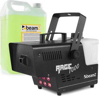 BeamZ Rookmachine - RAGE1000LED met draadloze bediening + 5L ...
