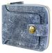 Portefeuille en denim pour hommes - Cuir artificiel - Fermeture éclair - Fenêtre d'identification - 9 compartiments pour cartes