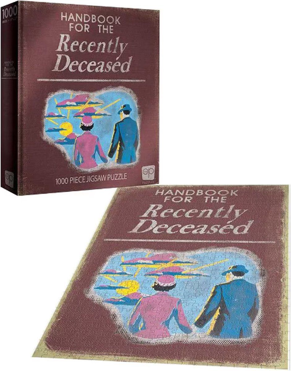 Usaopoly Beetlejuice Handbook for Recently Deceased - 1000 pieces puzzle - bordeaux