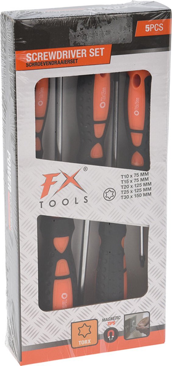 FX Tools Schroevendraaierset Torx - magnetisch - 5-delig