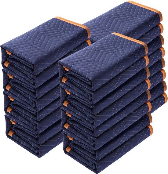 Vevor 12x Verhuisdekens 2032x1829mm Meubeldekens Non-Woven Stof + Gerecycled Katoen
