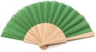 Merkloos Spaanse waaier - groen - 42 x 23 cm - hout - verkoelend - handwaaier