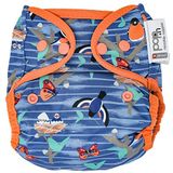 Twiligth Close Pop-in premium bamboe doek luier - één maat, geboorte tot potje, veilige drukknoopsluiting, printontwerp - Twilight Garden