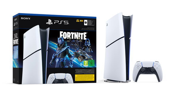 Sony Playstation PlayStation 5 - Digital Edition - Slim - Fortnite Cobalt Star-bundel - 1TB - Wit