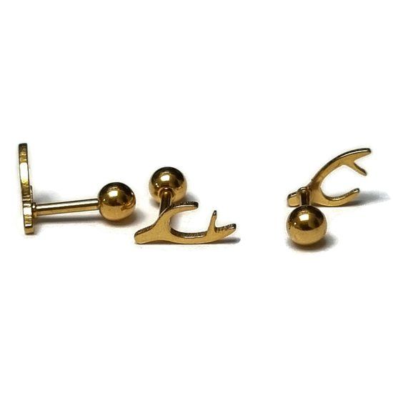 Helix piercing takje goudkleurig staal - 1.2mm