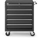 Merkloos / Sans marque HBM gereedschapswagen 5 laden 62 cm zwart met slot, 4 wielen, 125 mm