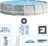 Intex Rond Prism Frame Zwembad - 457 x 107 cm - Grijs