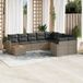 Prolenta Maison Exclusive - Tuinset voor in de tuin, bestaande uit 10 delen met kussens, grijs, van polyrotan