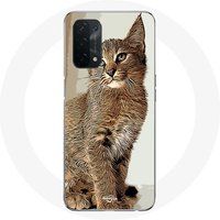 Maniacase Etui voor Oppo A74 Siamees kattenras