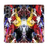 Beschermhoes Samsung Galaxy S21 Plus Beschermhoes van leer, Manga, Fullmetal, Alchemist Color