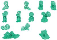 PME JEM 101CF005 Uitsteekvormen met kleine kinderen, assortiment, 12-delig, kunststof, ivoor, 12 x 2,5 x 16 cm