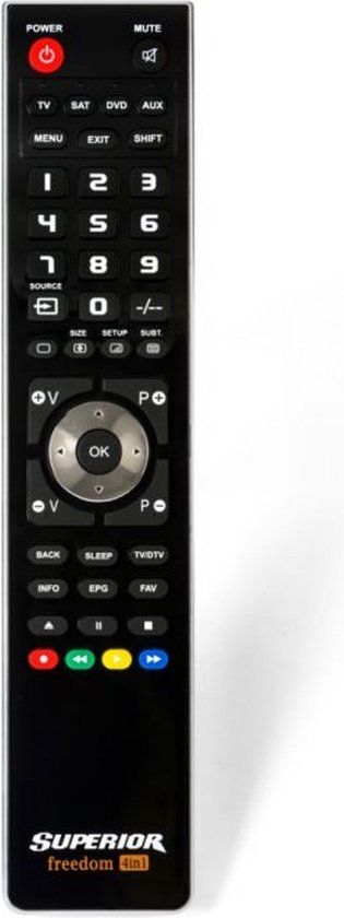 Freedom Programmeerbare afstandsbediening Zwart - Originele afstandsbediening - KD15444