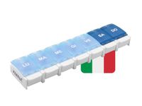 KMINA - Weekpillendoos 1 Intake Spaans, Italiaans, Medicatie Organiser, Draagbaar, Draagbaar