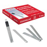 Dohe - Reservemesjes voor cutter met 9 mm (100 stuks) - in kunststof etui met deksel - Kantoormateriaal