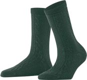 FALKE Declivity eenkleurig wol sokken dames groen - maat 35-38