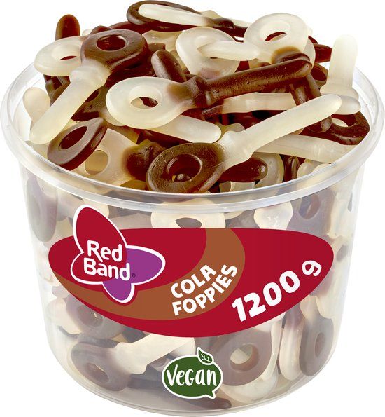 Red Band Cola foppies snoep sleutels - klassieke colasmaak - silo 100 St