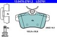 ATE Set plaquettes de frein arrière 13.0470-2761.2